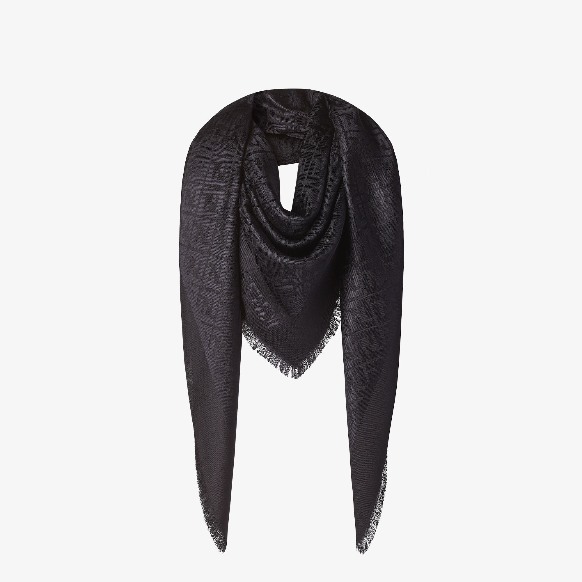 FENDI スカーフ バッグ用スカーフ シルクスカーフ ベージュ 赤