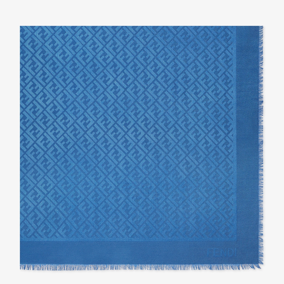 FF Shawl Silk and wool Blue - Image 1/2