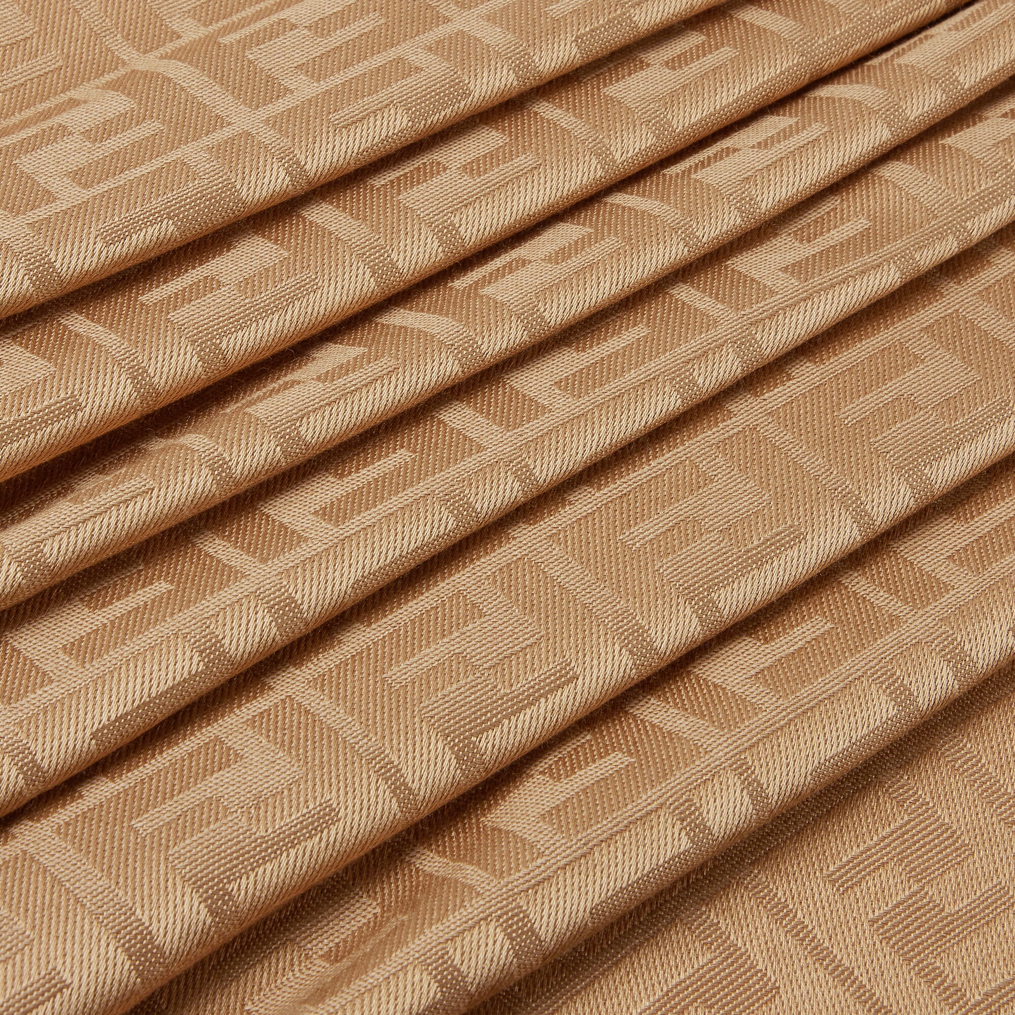 FF Shawl Silk and wool Brown | Fendi