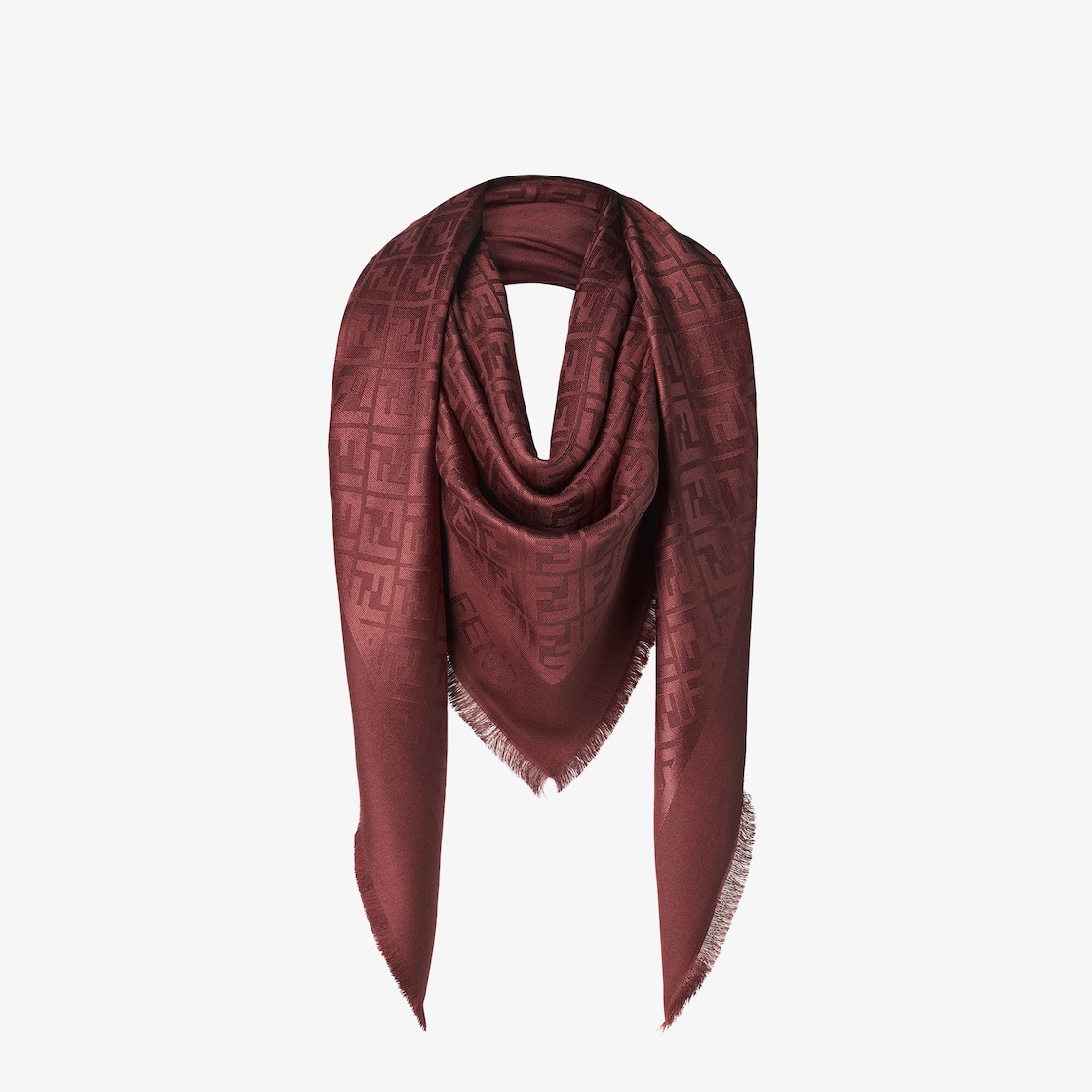 FF Shawl Wool and silk Red - Image 3/3
