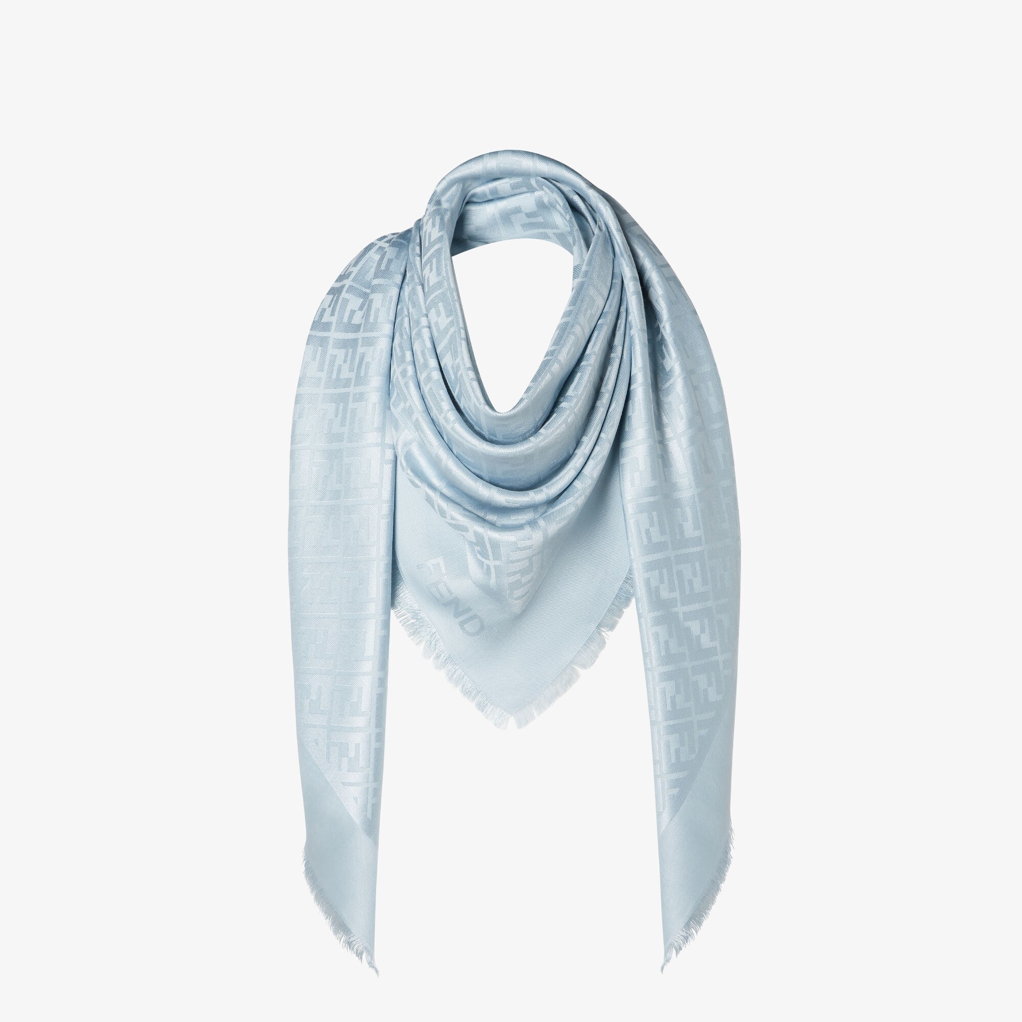 【FENDI】FF ALL OVER SHAWL 140X140◆FXT069AQCM FF Shawl Silk Black | Fendi