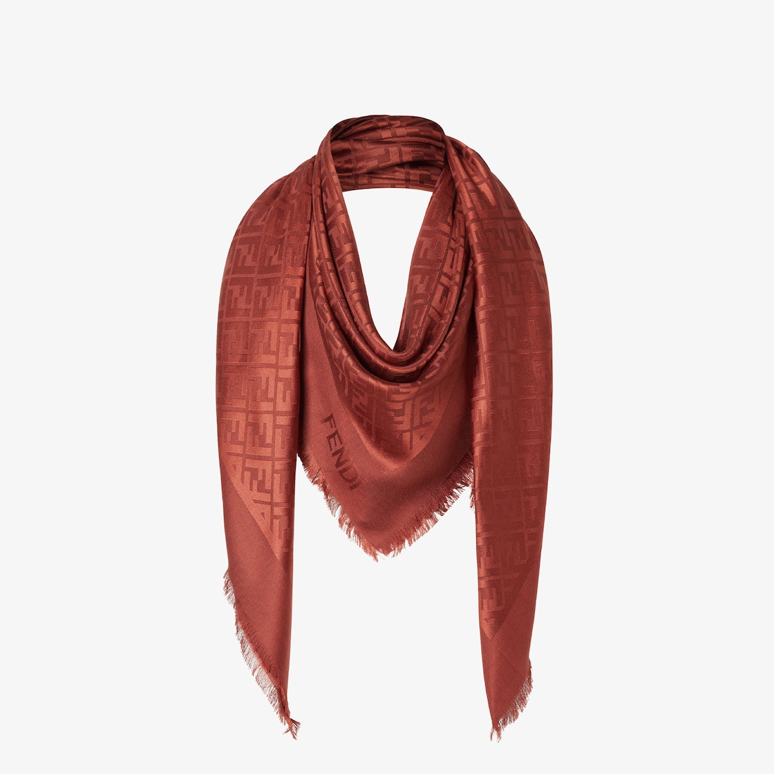 FF Shawl Silk and wool Brown - Image 3/3