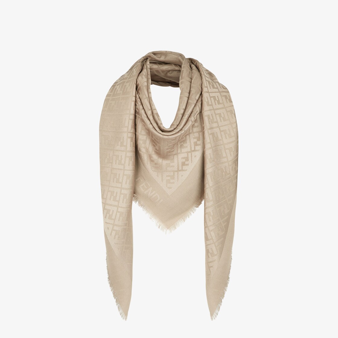 FF ShawlDove grey silk and wool shawl