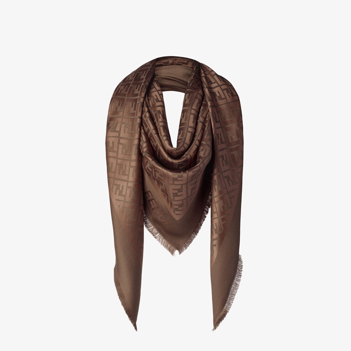 FF Shawl Silk and wool Brown - Image 3/3