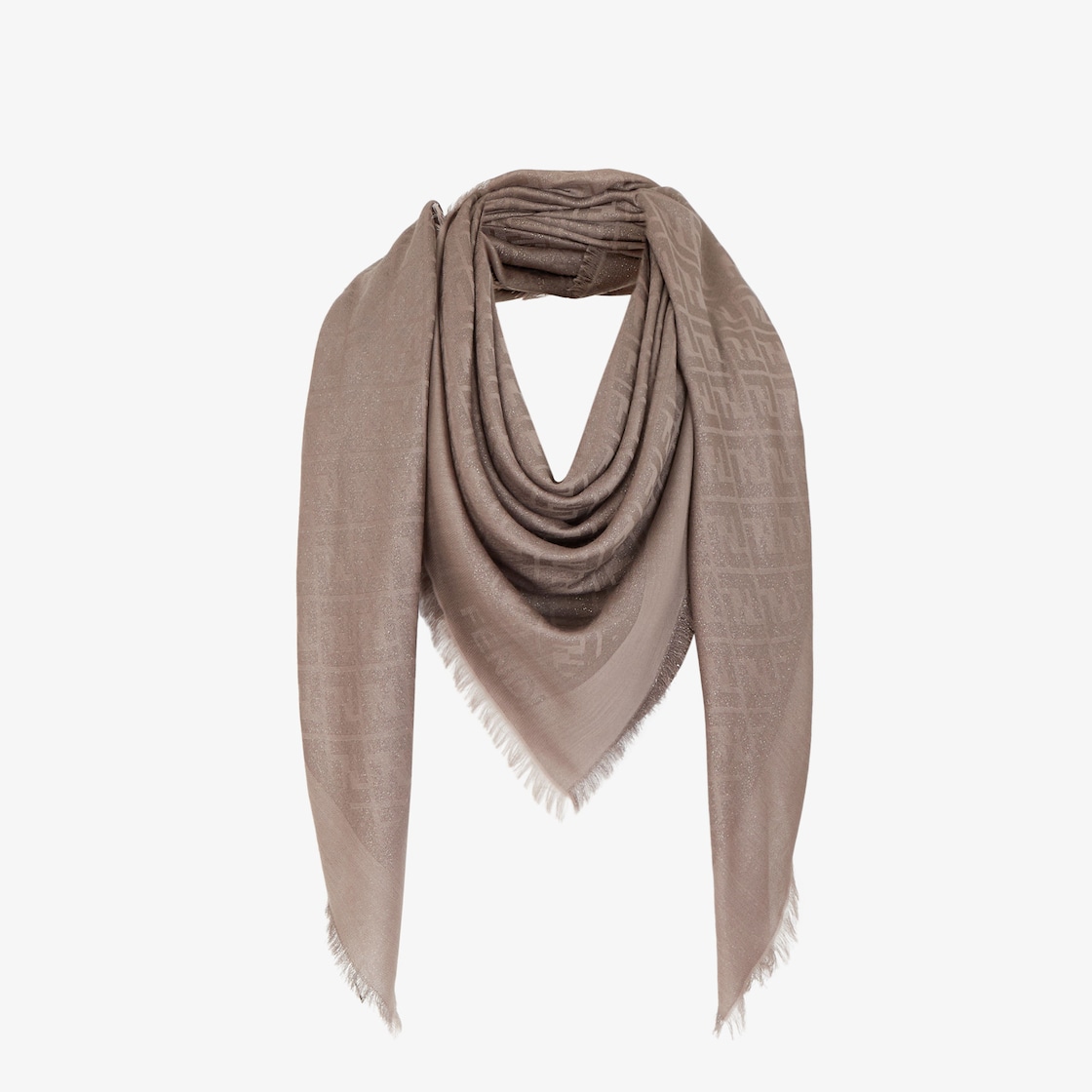 FF shawl - Dove grey lurex shawl