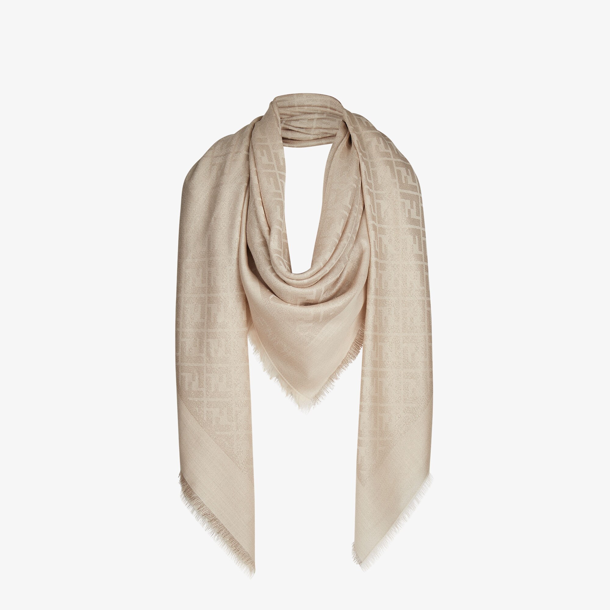 【FENDI】FF ALL OVER SHAWL 140X140◆FXT069AQCM FF Shawl Silk Black | Fendi