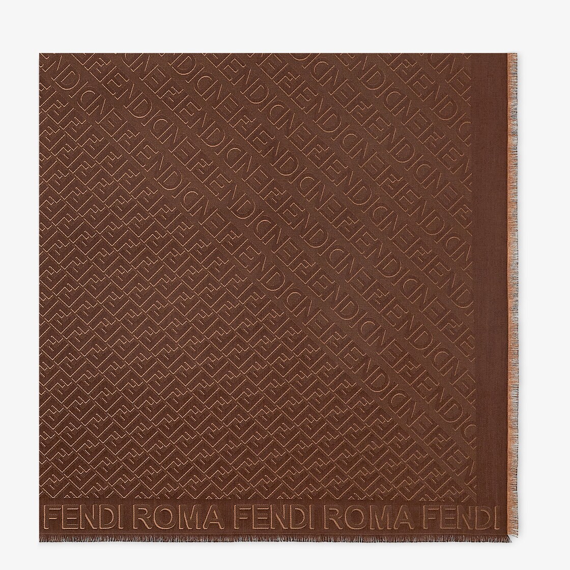 FENDI: trousers with all-over FF logo - Brown  Fendi pants JFF209 ADF3  online at