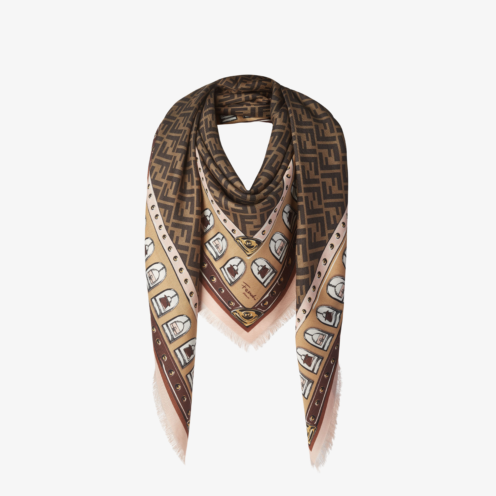 スカーフ Fendi Shawl Fendi Shawl Wool Brown | Fendi