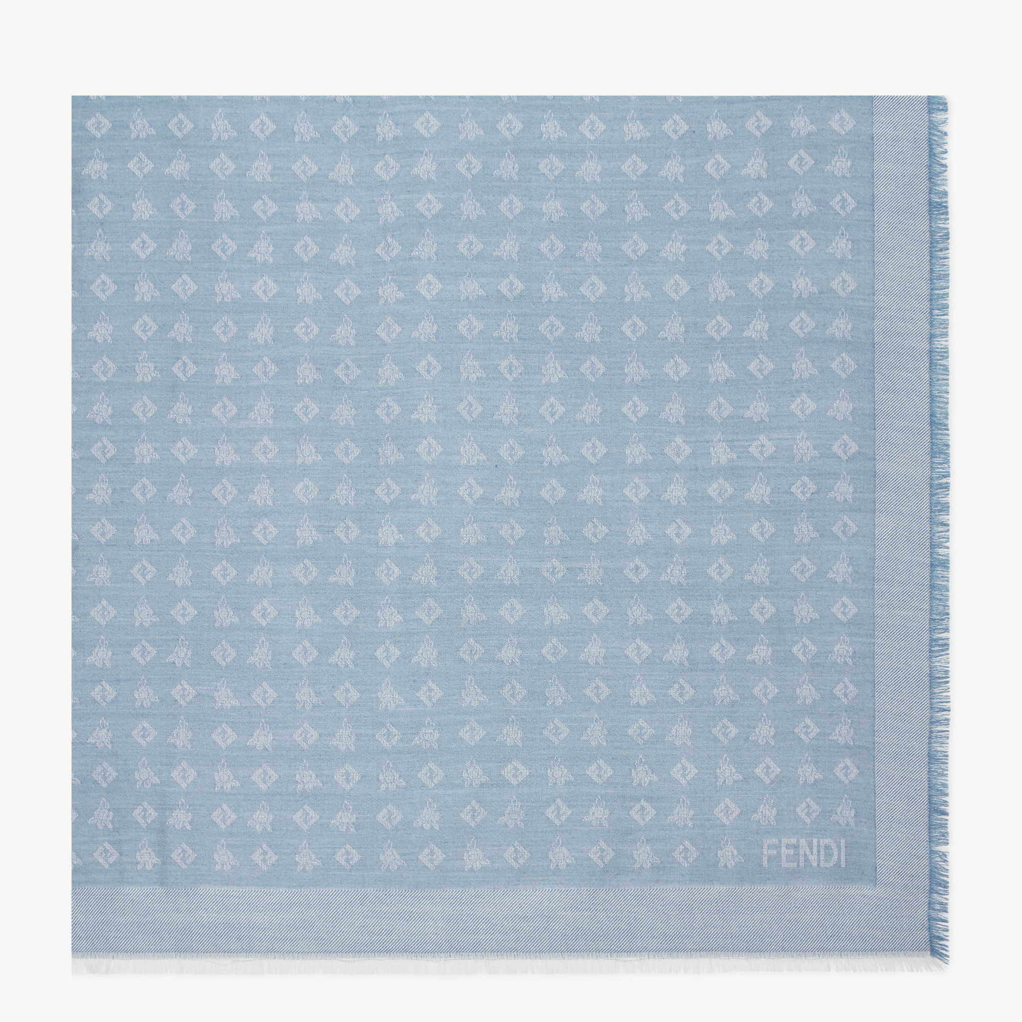 スカーフ FENDI Woman Scarf Blue FXT069AUM1 F0RU7 FF Shawl Wool Blue | Fendi