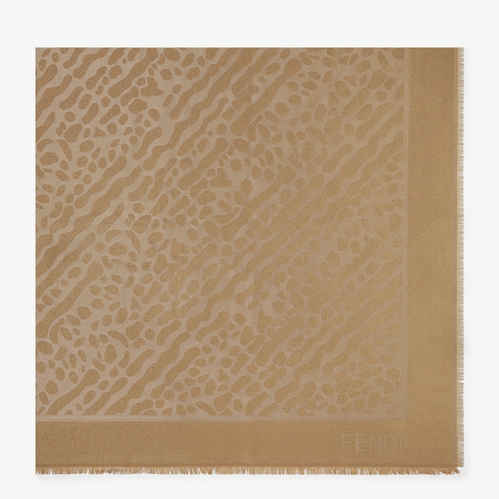 Fendi Ff Shawl In Brown