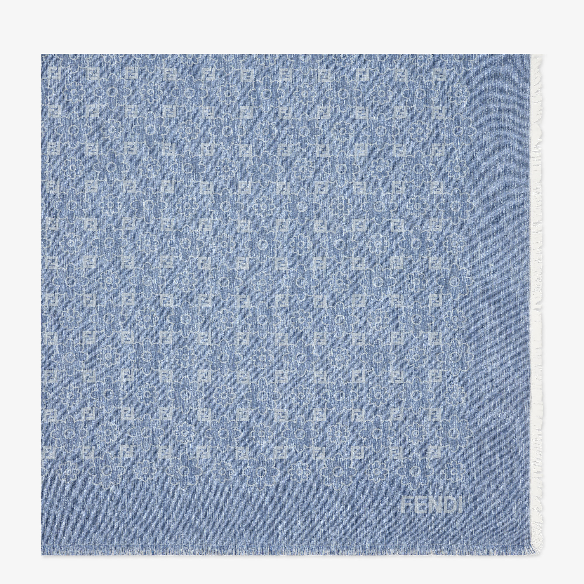 FF Shawl - Blue | FENDI International