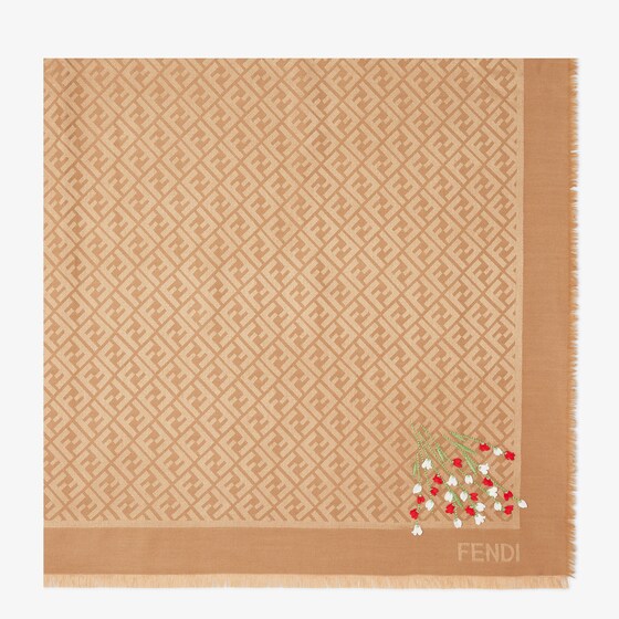 Fendi Ff Shawl In Blue