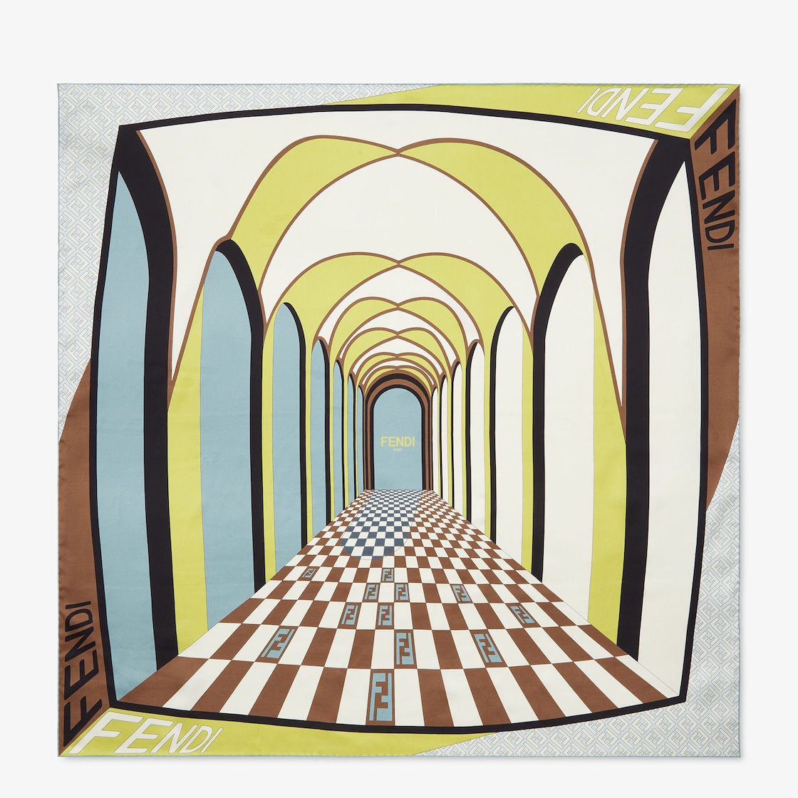 Fendi foulard cheap silk scarf