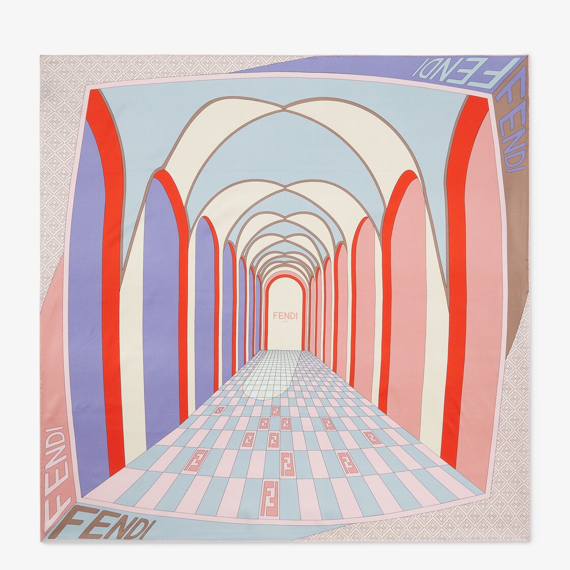 Fendi Fendirama Silk Square Scarf - Luxed