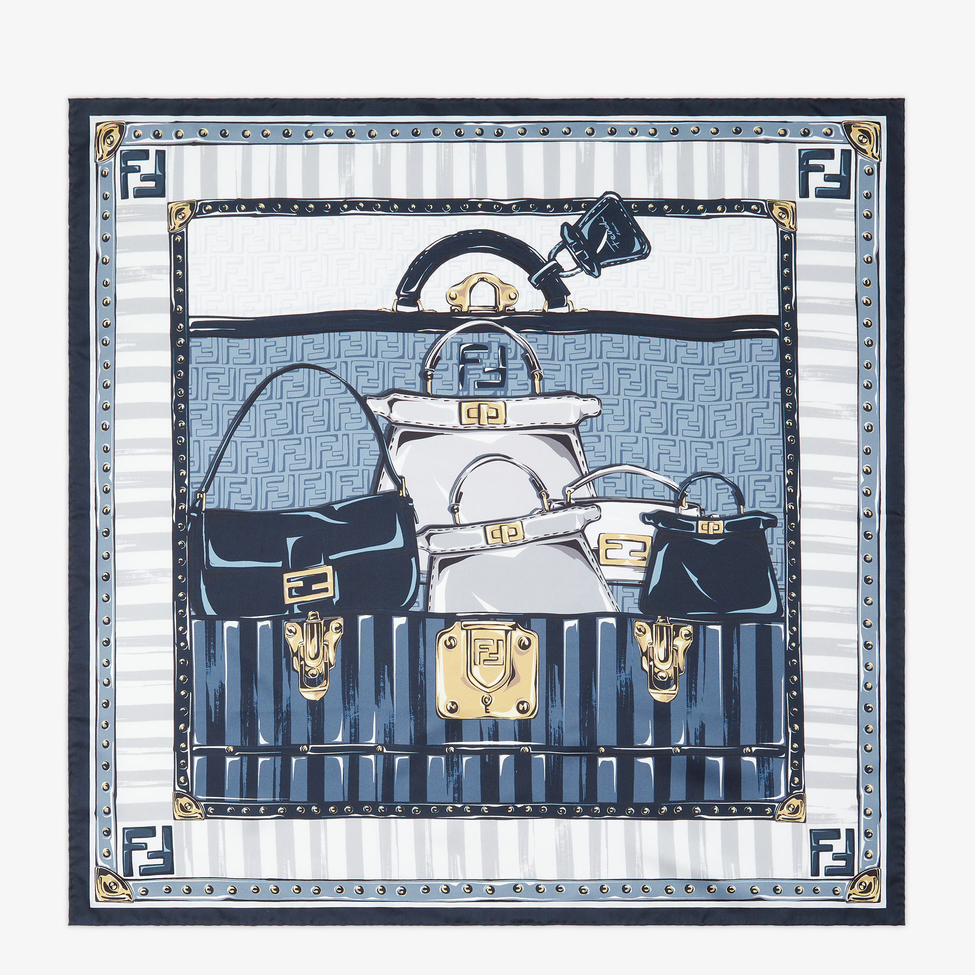 Fendi Foulard Silk Blue | Fendi