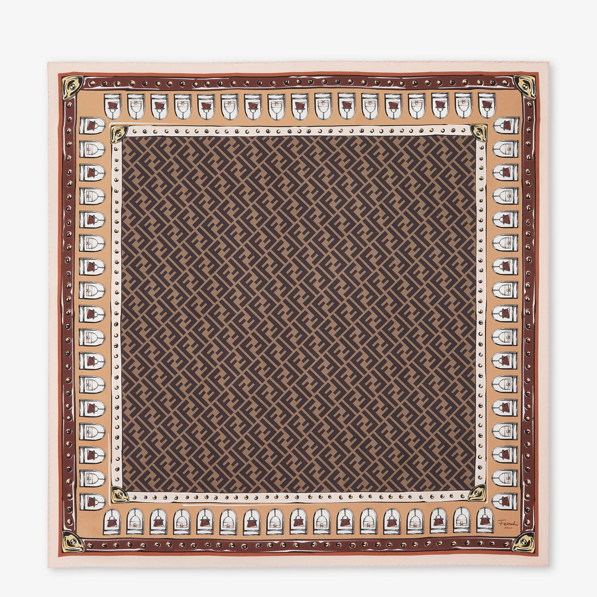 FF Foulard Wool Brown | Fendi