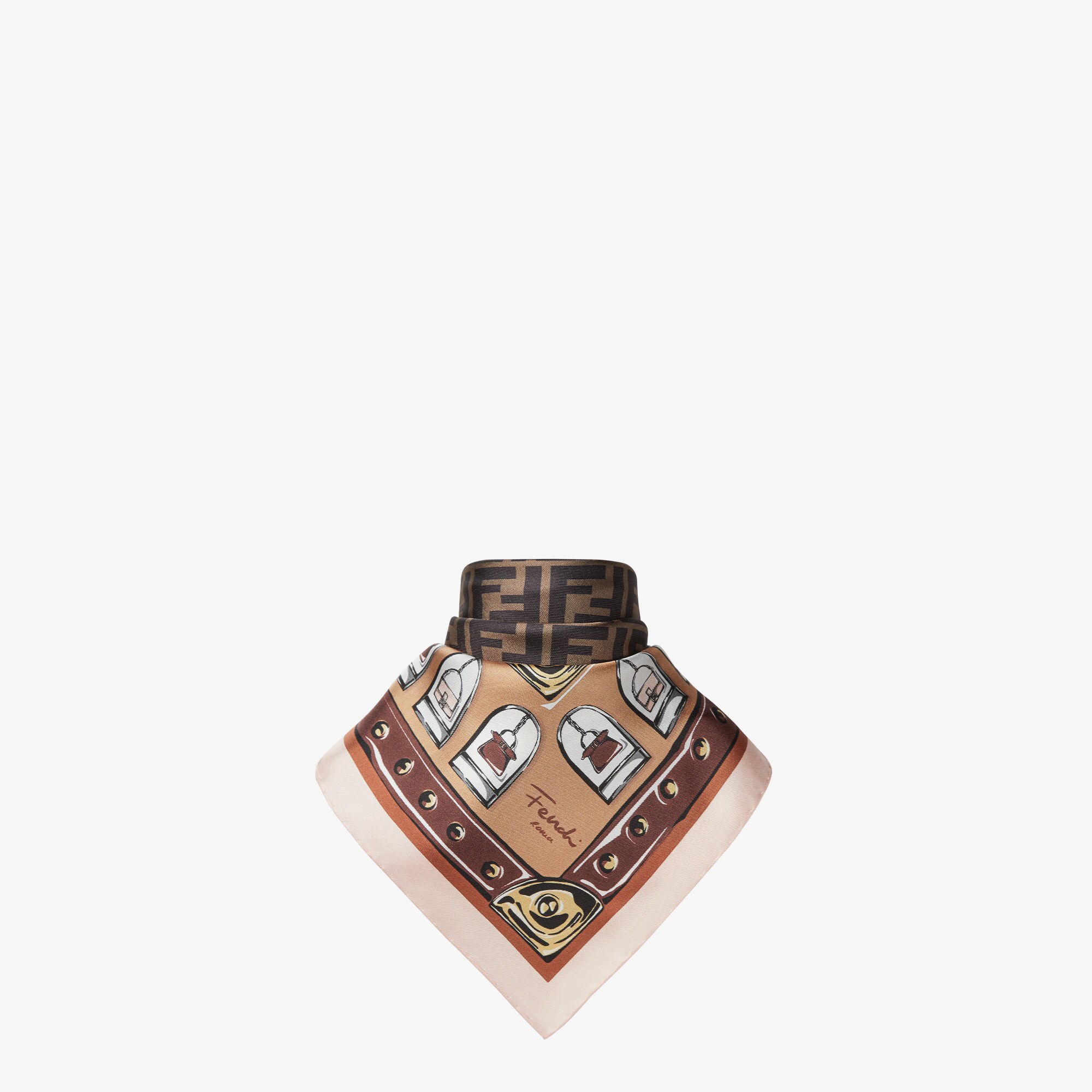 FF Foulard Silk Brown | Fendi