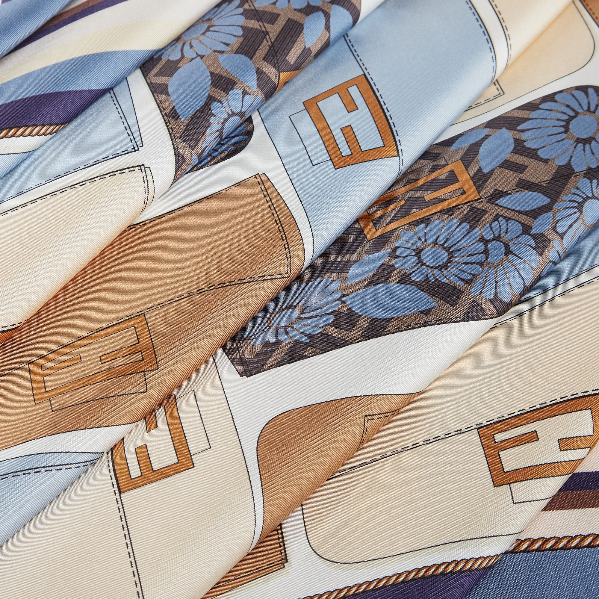 FENDI FOULARD BOX LOGO PRINT スカーフ