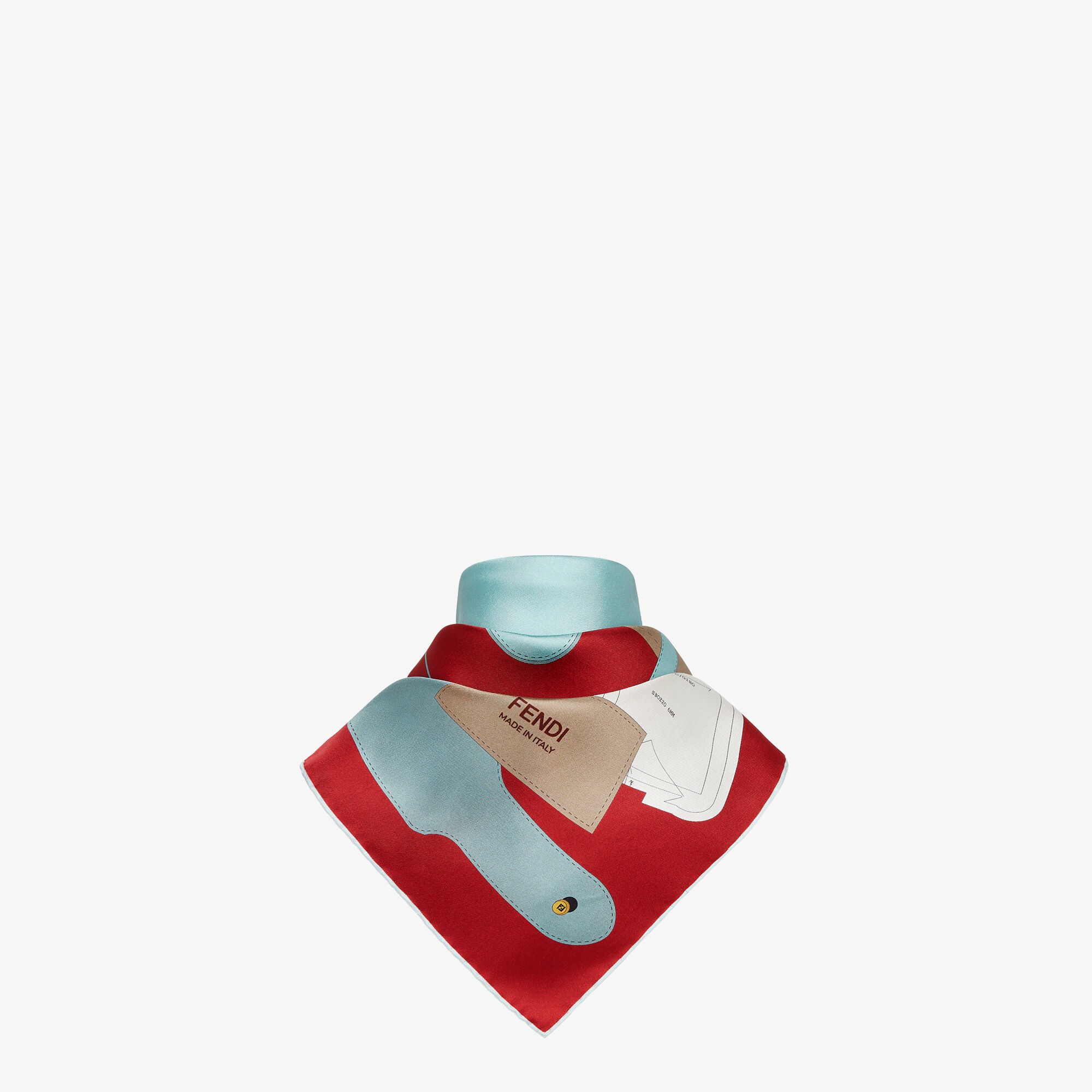 Fendi Foulard Silk Light blue Fendi