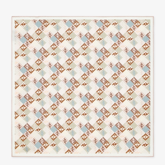 Fendi Square foulard made of organic silk twill
