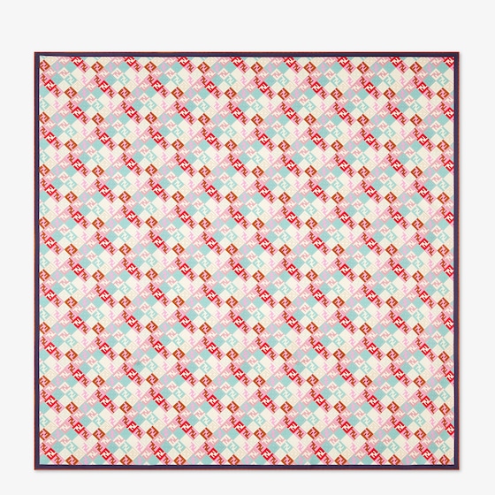 Fendi Square foulard made of organic silk twill