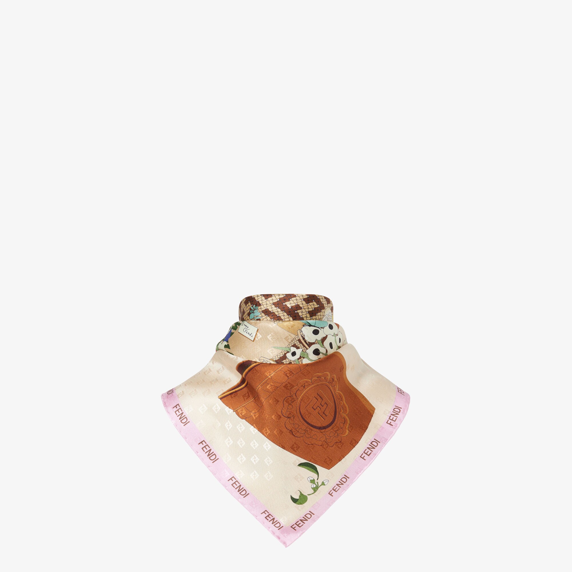 フェンディ ガーデニング スカーフ シルク マルチカラー | Fendi