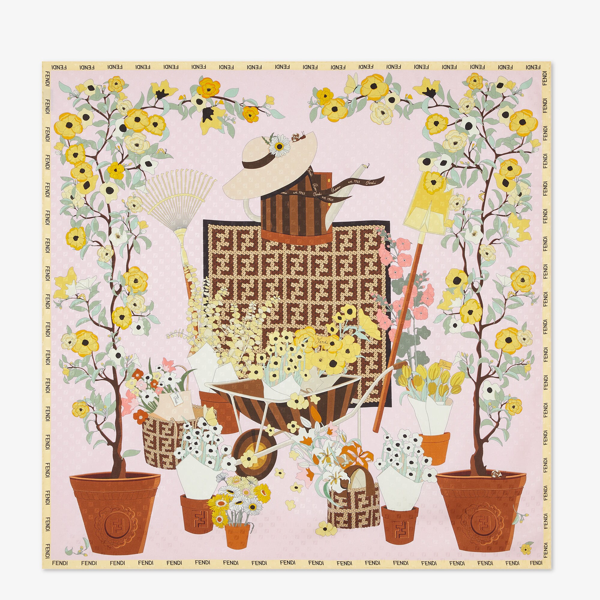 Fendi Gardening Foulard Silk Multicolor | Fendi