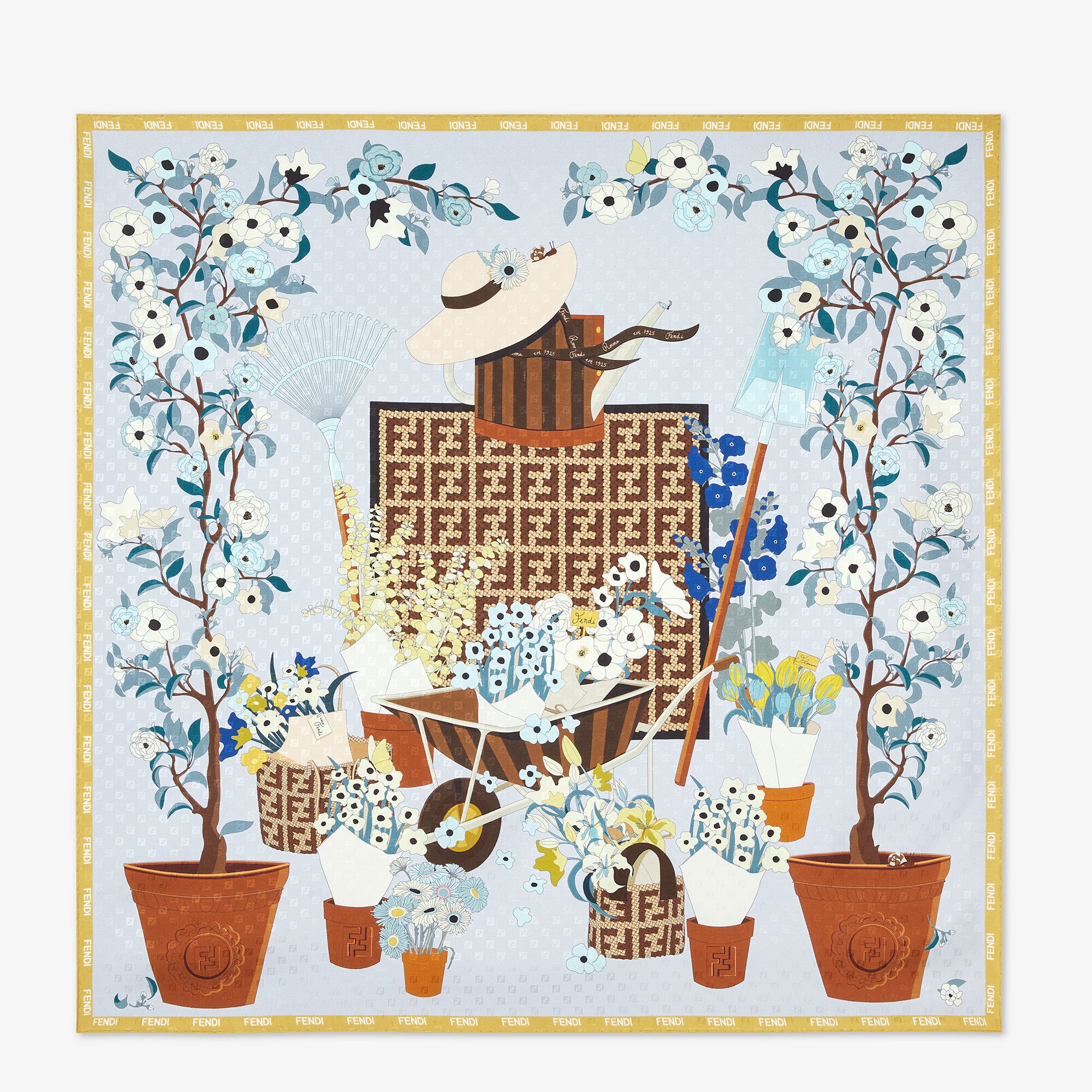 FENDI ファー フェンディ ミンク＆シルク コンビネーション スカーフ FENDI☆フェンディ☆シルクスカーフ Z ☆ズッカ 【公式通販】