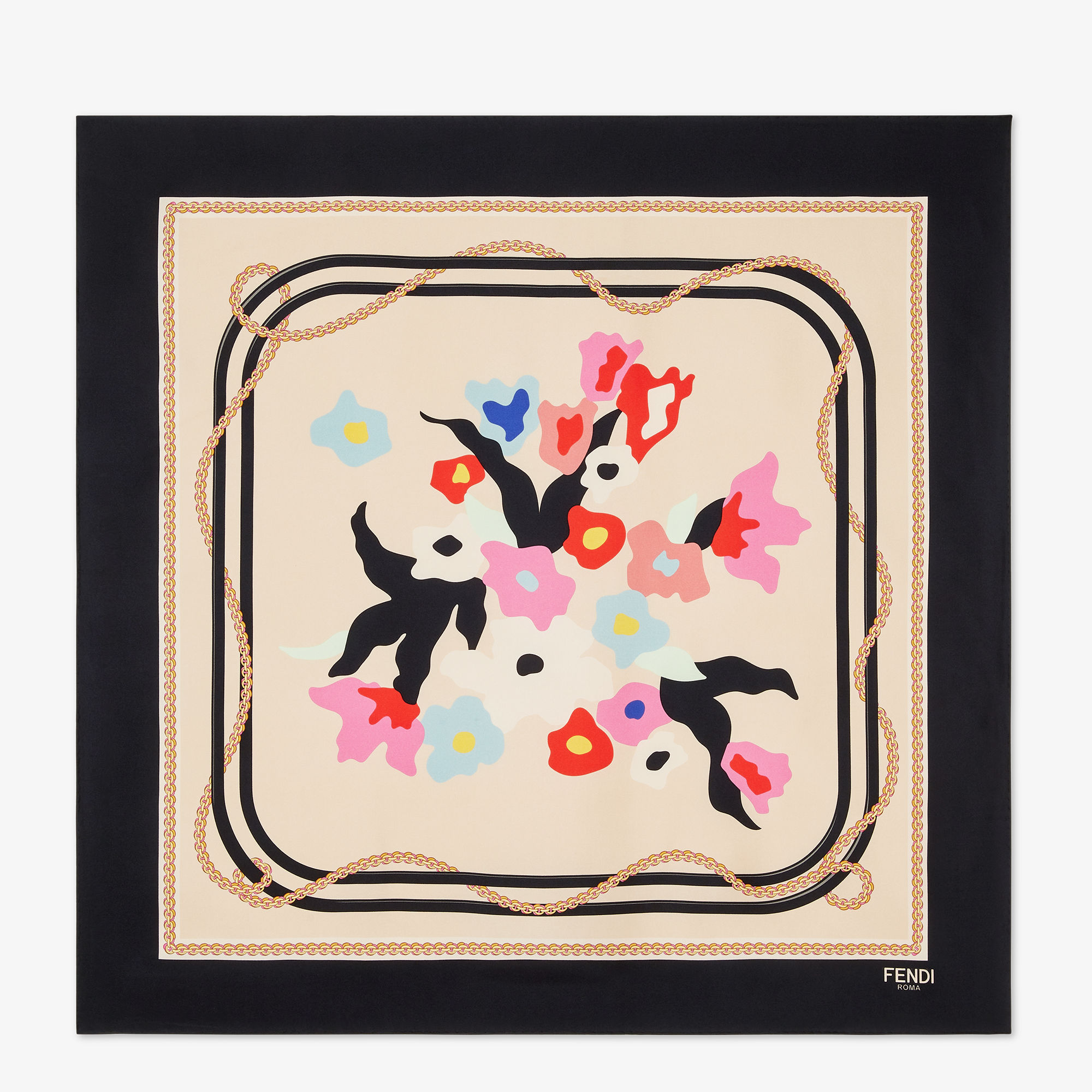 Sunny Side Flowers Foulard Silk Multicolor | Fendi