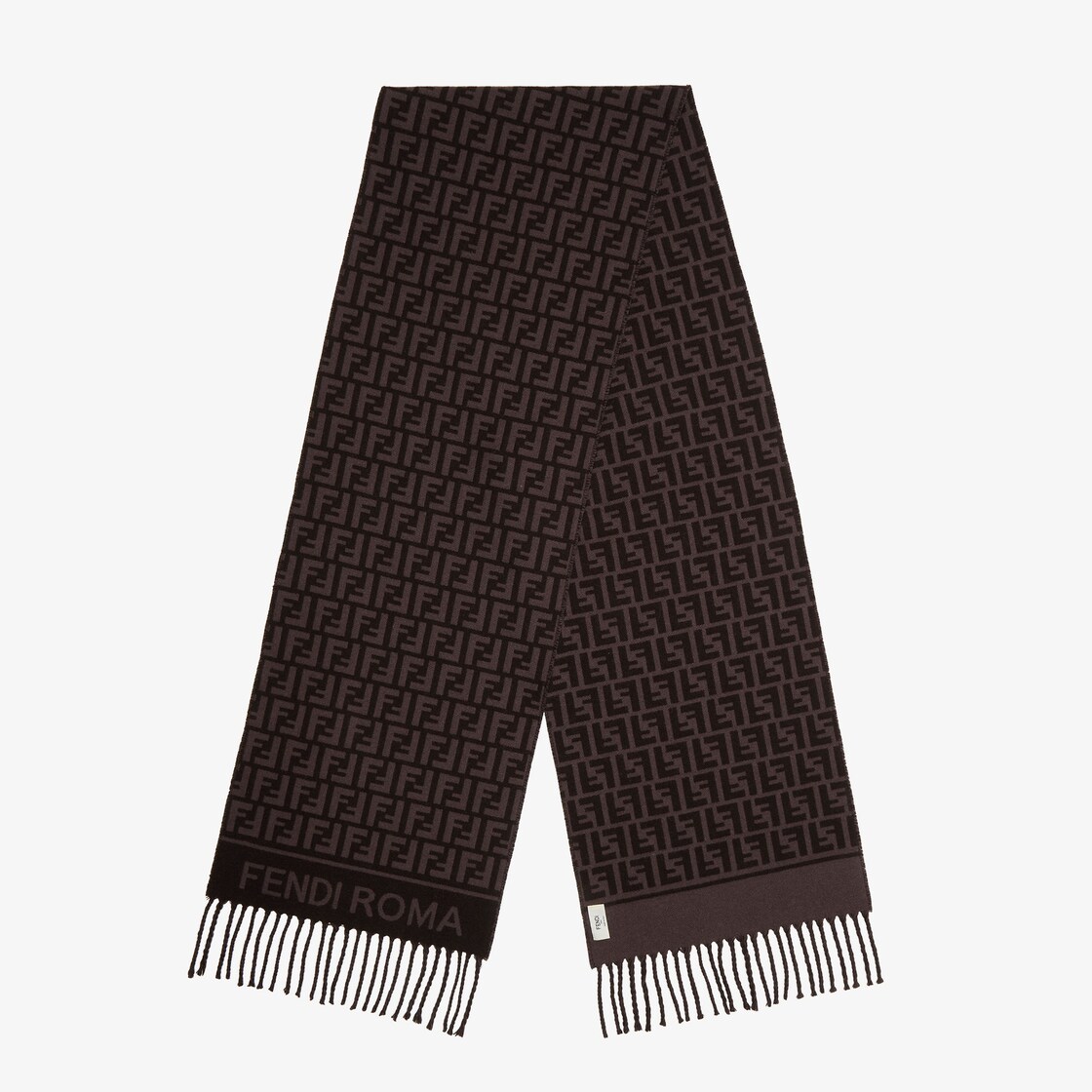 FF ScarfBurgundy wool and cashmere scarf