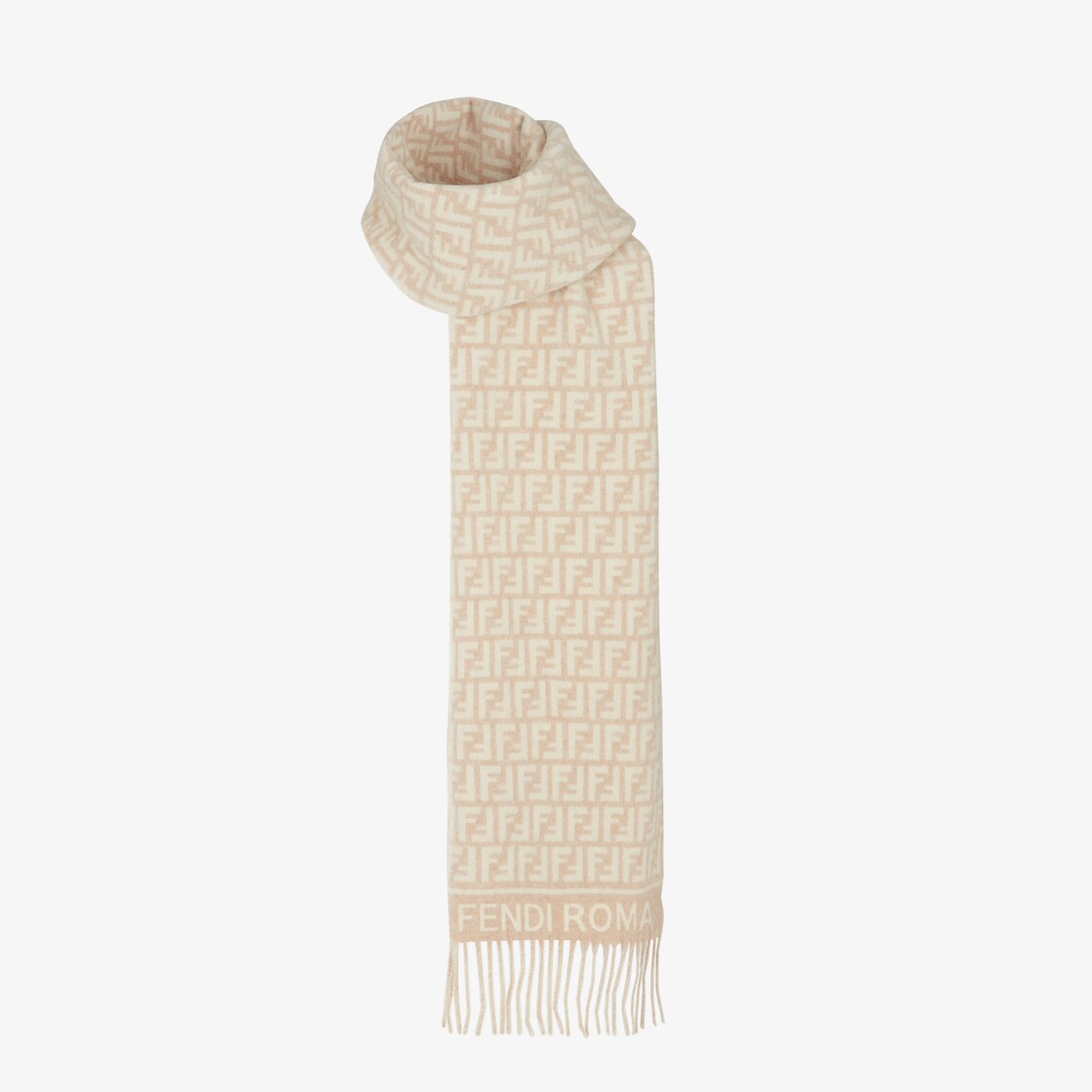 Fendi beige wool hot sale and silk scarf