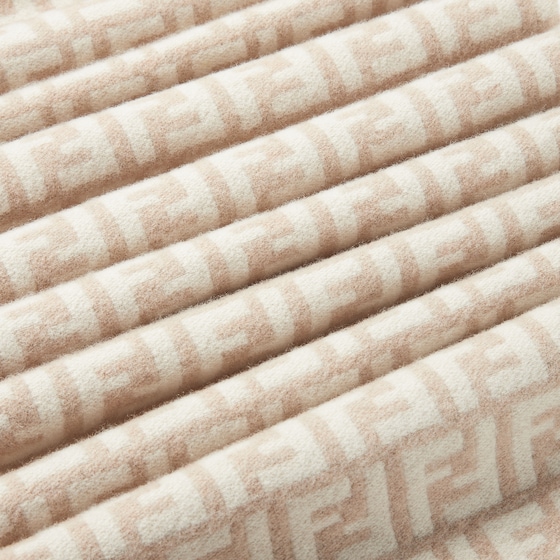 Fendi Scarf made of wool yarn and cashmere with an all-over ivory | Thumbnail 2