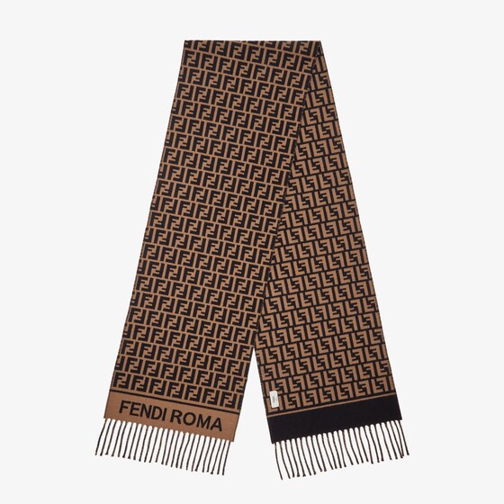 Fendi Ff Scarf In Brown