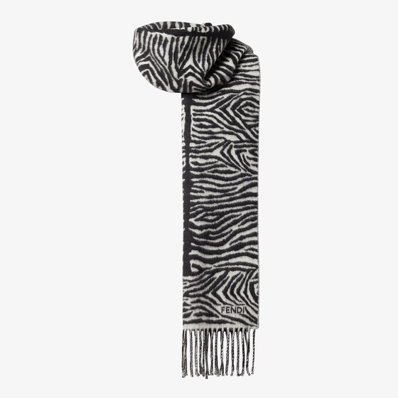 Fendi Rectangular double-sided scarf with an all-over archive | Thumbnail 3