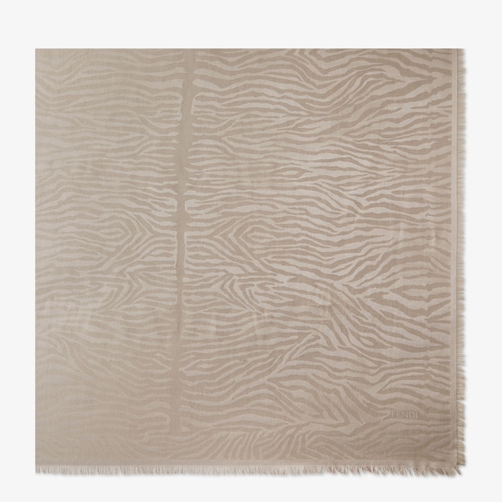 Fendi Large rectangular stole crafted using a jacquard technique