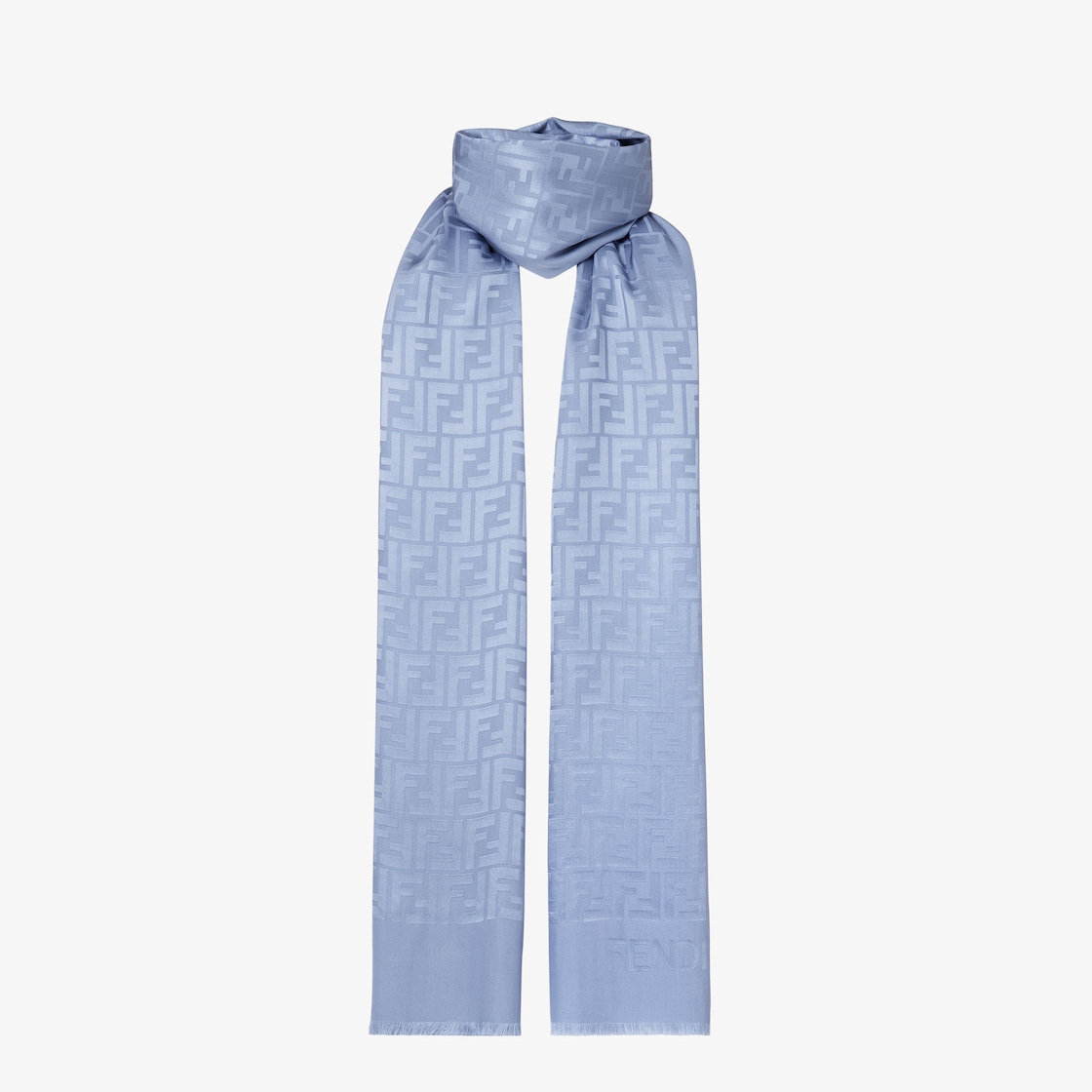 FF Stole Silk Blue - Image 3/3