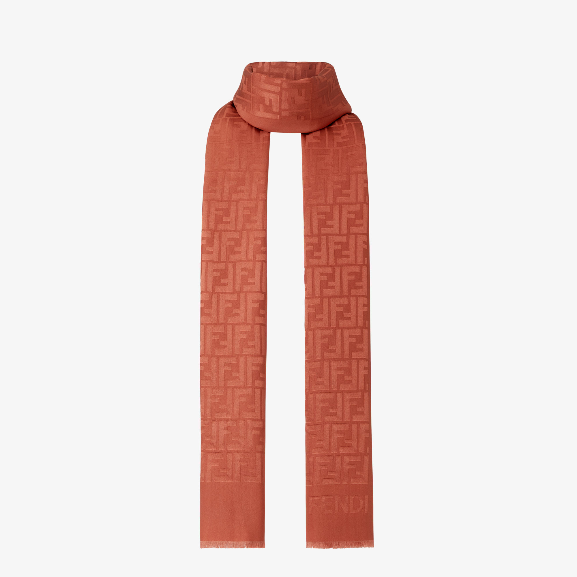 FF Stole Silk Red | Fendi