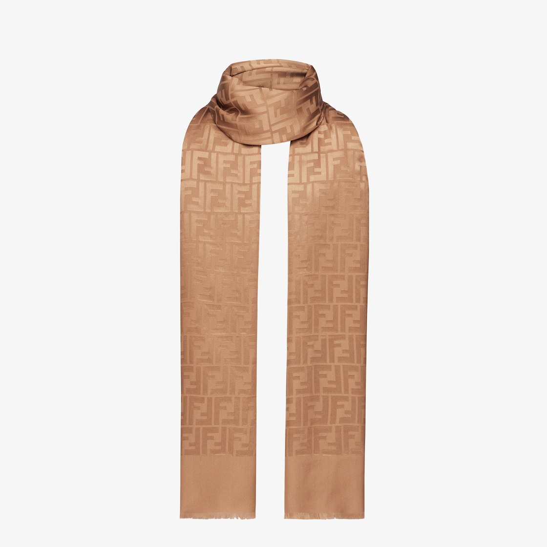 FF Stole Silk Brown - Image 2/2