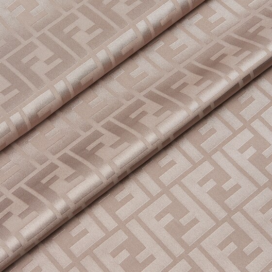 Fendi Large rectangular stole made of dove grey organic silk | Thumbnail 2