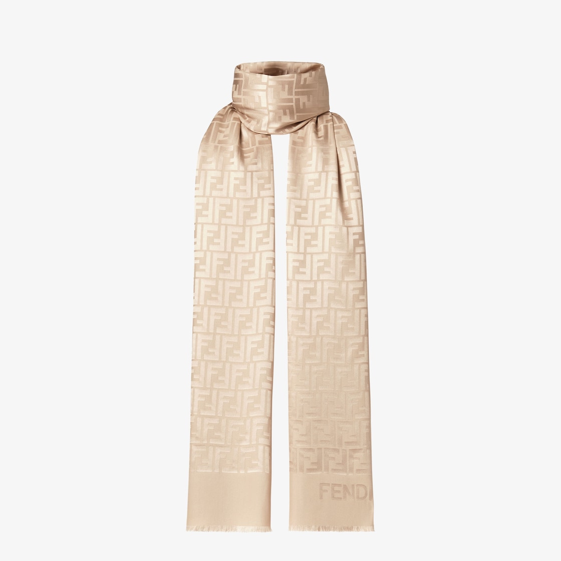 FF Stole Silk Beige - Image 3/3