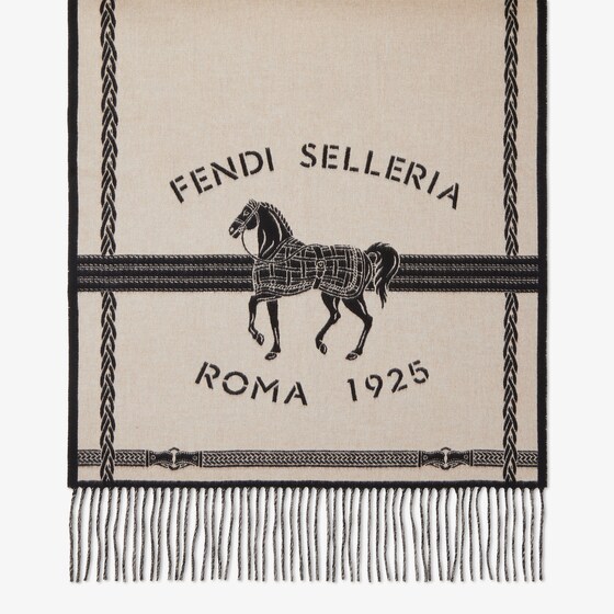 Fendi Selleria Scarf In Grey