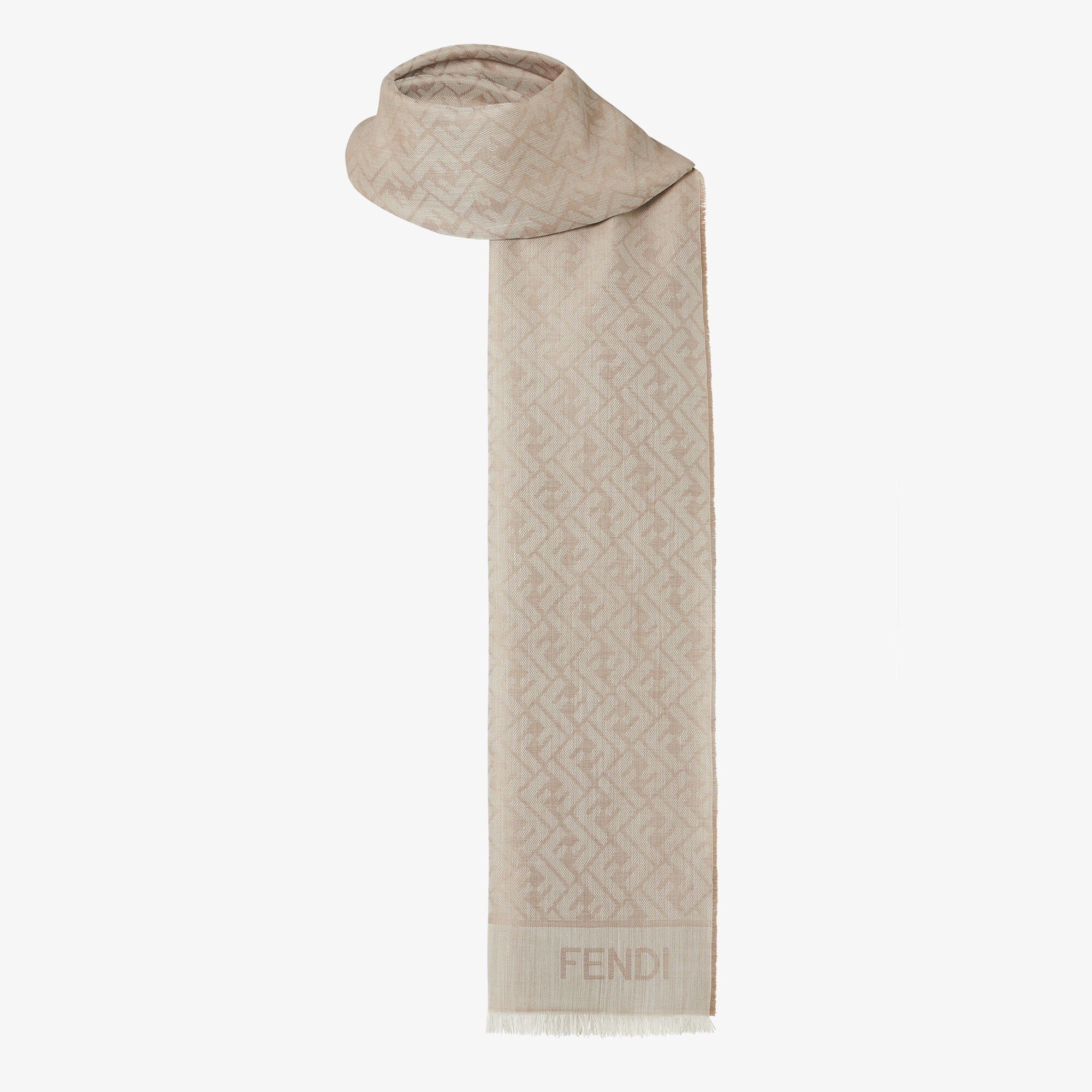 スカーフ FENDI Woman Neck scarf Dove Grey FXT246 AUM4 F0QD3 FF Stole Wool and silk Grey | Fendi
