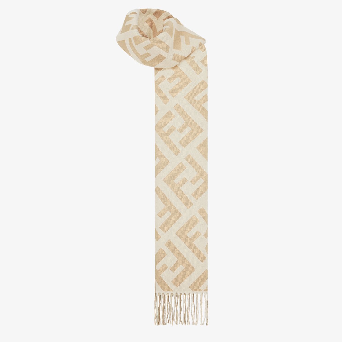 FF Scarf Cashmere and wool Beige - Image 2/2