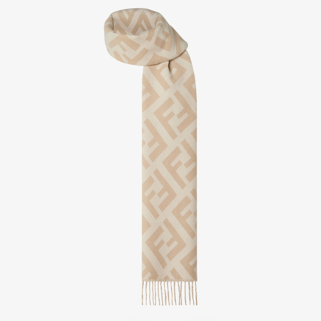 FF Scarf Cashmere and wool Beige - Image 3/3