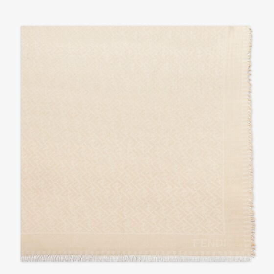 Fendi Women Ff Jacquard Cotton Shawl In Neutral