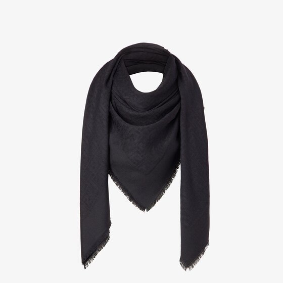Fendi Large shawl with an FF Zucca jacquard motif | Thumbnail 3