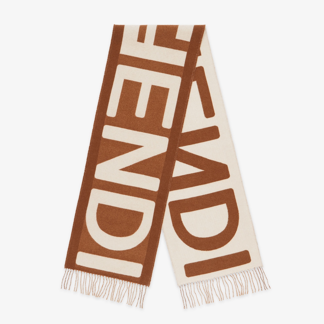 Fendi Monogram Scarf In Brown