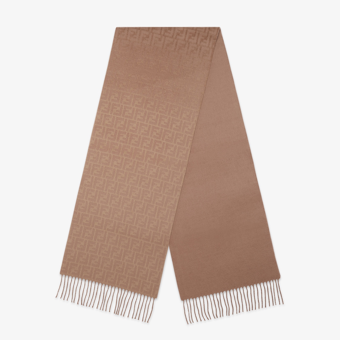 Fendi Wool And Silk-blend Jacquard Scarf in Brown