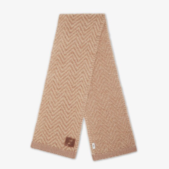 Fendi Ff Scarf In Brown