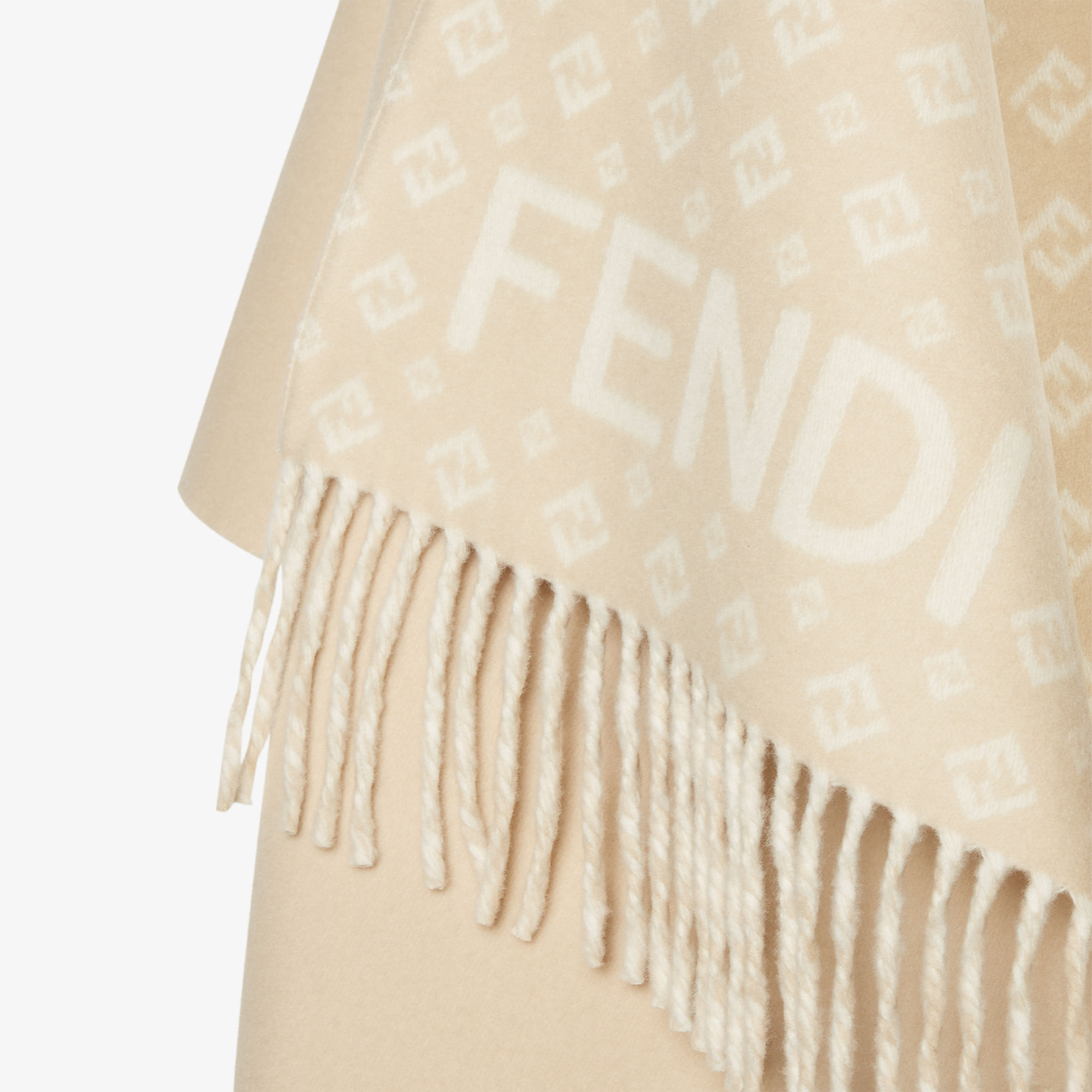 Fendi Large, enveloping poncho with fringed-edge finish | Thumbnail 3